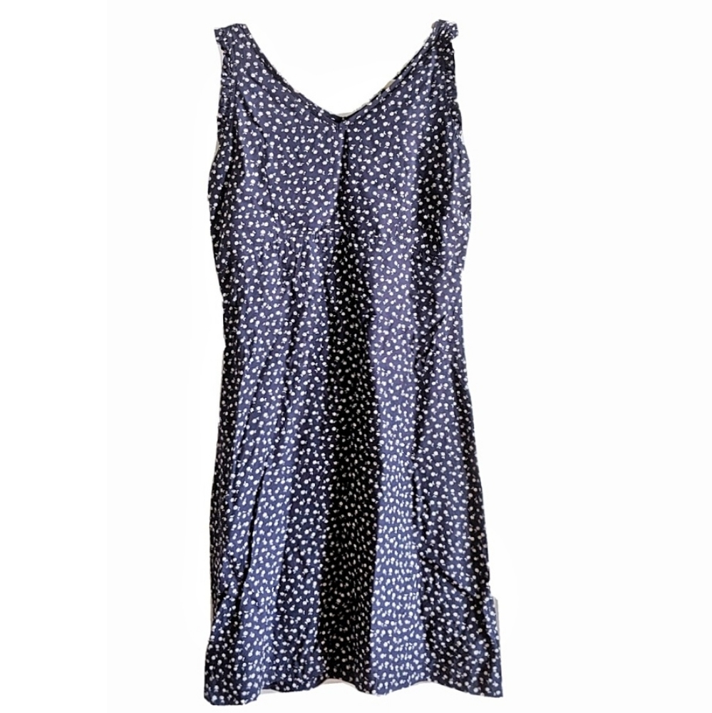 🐍Mini Floral Navy Blue Dress